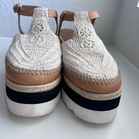 Free People Cream Crochet Platform Espadrille Sandals - Picture 4 of 8